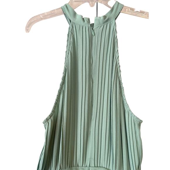 Zara Sea Green Pleated Halter Neck Jumpsuit Size Small - Picture 5 of 9